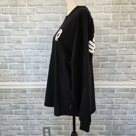 Walt Disney World Black White Spirit Jersey Sweatshirt Puff Ink Unisex Large - Picture 4 of 9